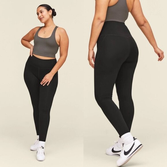 Girlfriend Collective Black High Rise Leggings Size Small Tights Basic Pants S - Picture 2 of 14